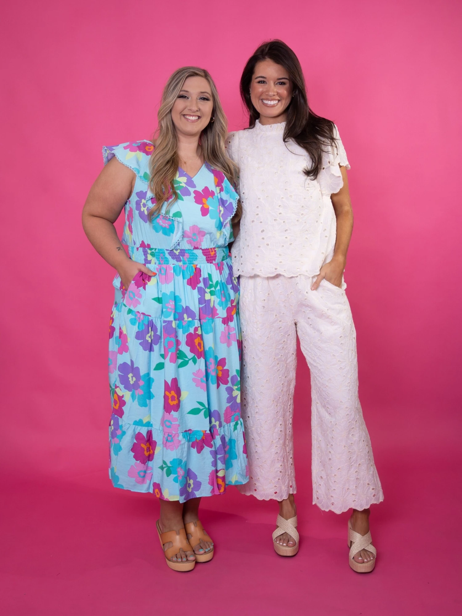 Relaxed Wide Leg Eyelet Lace Pants | S-L Set W/ Sku49806 7 Relaxed Wide Leg Eyelet Lace Pants | S-L Set W/ Sku49806 - Image 7