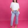 Mica Denim High Rise Cropped Raw Hem Jeans | 0-15