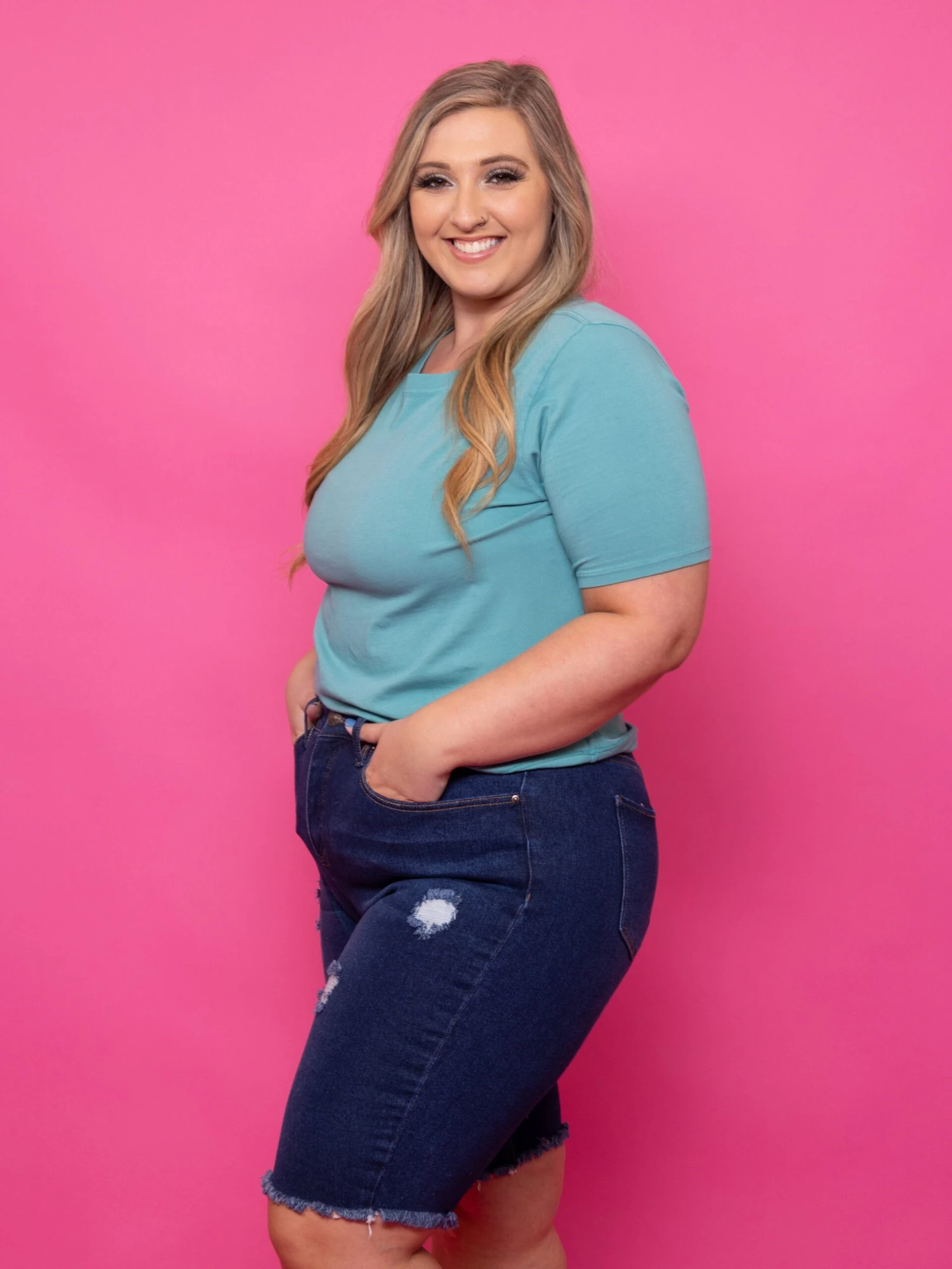 YMI Vintage Fray Hem Bermuda Shorts | 4-16 3 YMI Vintage Fray Hem Bermuda Shorts | 4-16 - Image 3