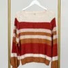 Popcorn Multicolor Striped Long Sleeve Sweater | S - 2XL