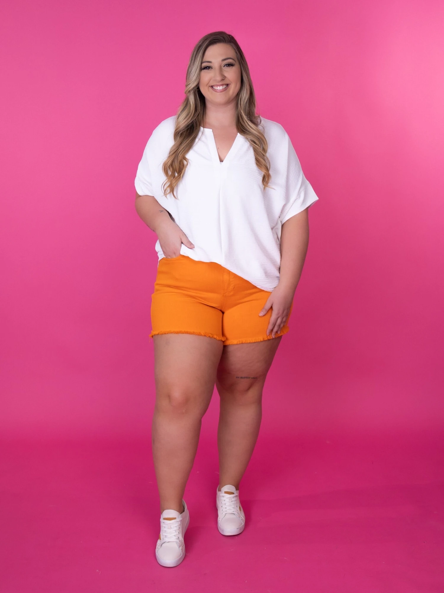 Judy Blue Starburst Mid Rise Fray Hem Shorts | S-3X 2 Judy Blue Starburst Mid Rise Fray Hem Shorts | S-3X - Image 2