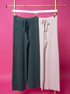 Waffle Textured Lounge Sweater Pants | S - XL SET W/ Sku48777