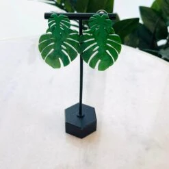 Double Tropical Leaf Post Earring