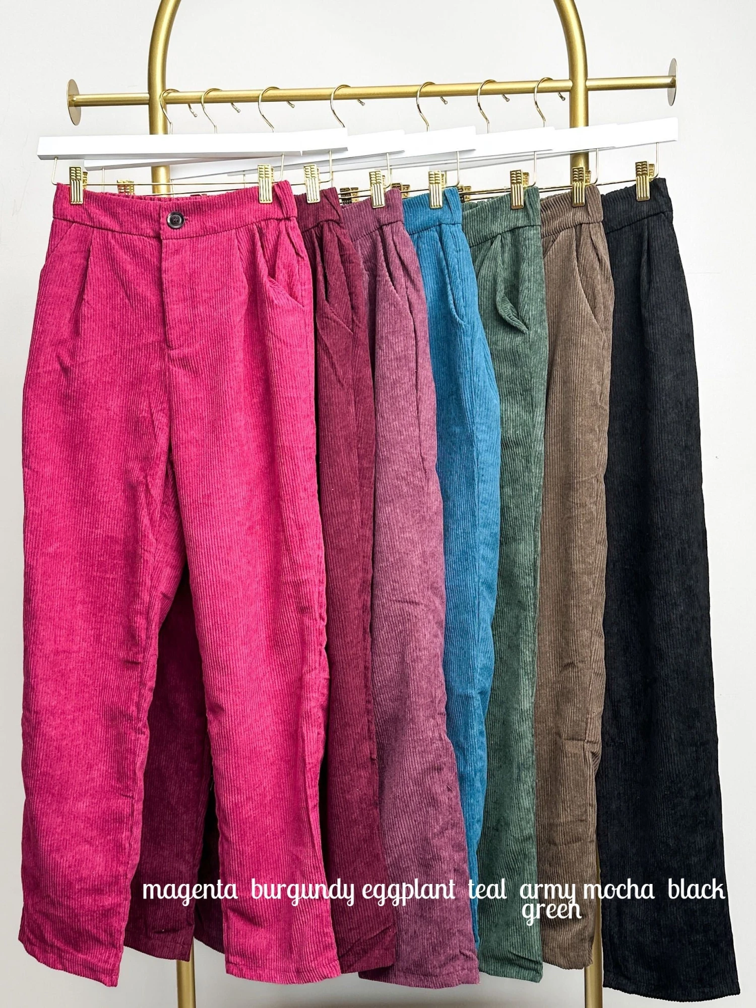 Zenana High Rise Corduroy Pants W/ Pockets| S-3X 1 Zenana High Rise Corduroy Pants W/ Pockets| S-3X
