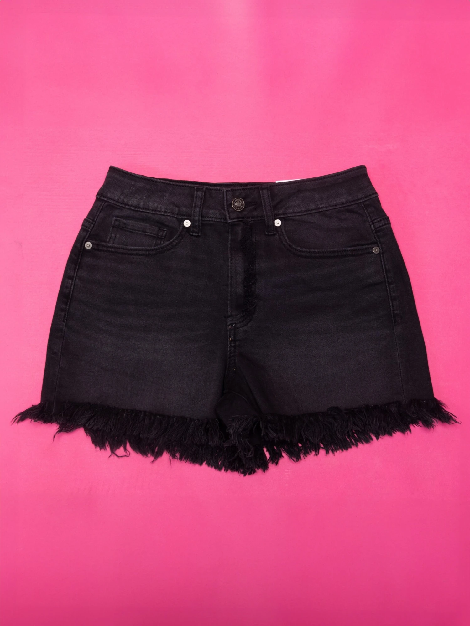 Zenana Mid-Rise Raw Frayed Hem Washed Shorts | S - 3X 3 Zenana Mid-Rise Raw Frayed Hem Washed Shorts | S - 3X - Image 3