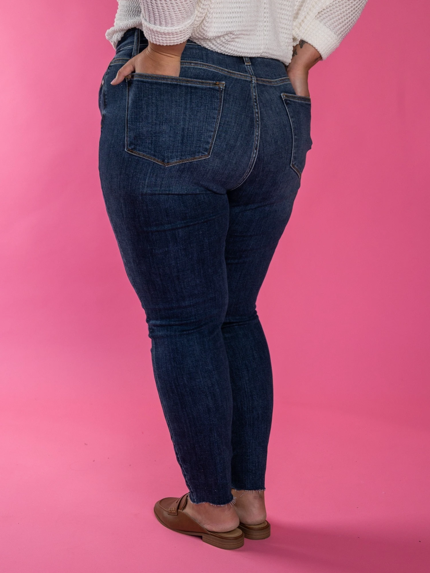 Judy High Rise Button Fly Cut Off Raw Hem Skinny Jeans | 0 - 24 3 Judy High Rise Button Fly Cut Off Raw Hem Skinny Jeans | 0 - 24 - Image 3