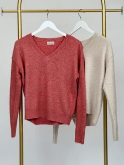 Be Cool The Palmer Long Sleeve V Neck Sweater | S/M - M/L