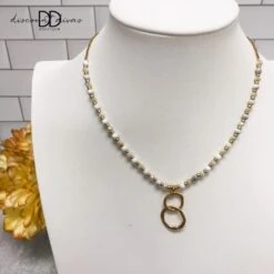 Beaded Double Ring Necklace *Final Sale* -Women Clothing Shop u9OCK84BYNoPuNOC9l7y7VquxP1VZGbJRk1kjjZ7