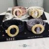 Fashion Straw Textured Round Acrylic Belt