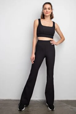 Nylon Rib Pintuck Leggings | S - 3XL Rae Mode