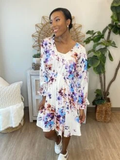 V Neck Dress With Puff Sleeves *Final Sale* -Women Clothing Shop v5akVhkIR3TAHDnnezzvKq7ymvzw8p2gRLtMRiP3