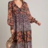 Floral And Animal Print Tiered Maxi | S - L Umgee