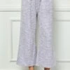 See And Be Seen Boucle Textured Wide Crop Pants | S - 3XL Set W/ Sku50092