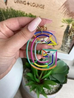 Bright Multi-Colored Resin Initial Bag Charm Key Ring *Final Sale* -Women Clothing Shop wtxi9gptfGyFppaL4SaZbnPMgN0gCjpVjUaBLmXP
