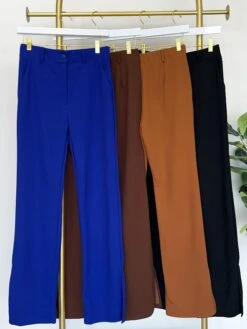 Elastic Band Side Slit Pants | S - L
