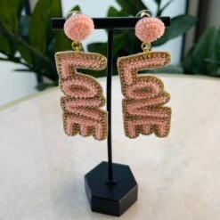 Beaded Love Earrings