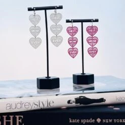 Best Mom Ever Triple Heart Earring *Final Sale*