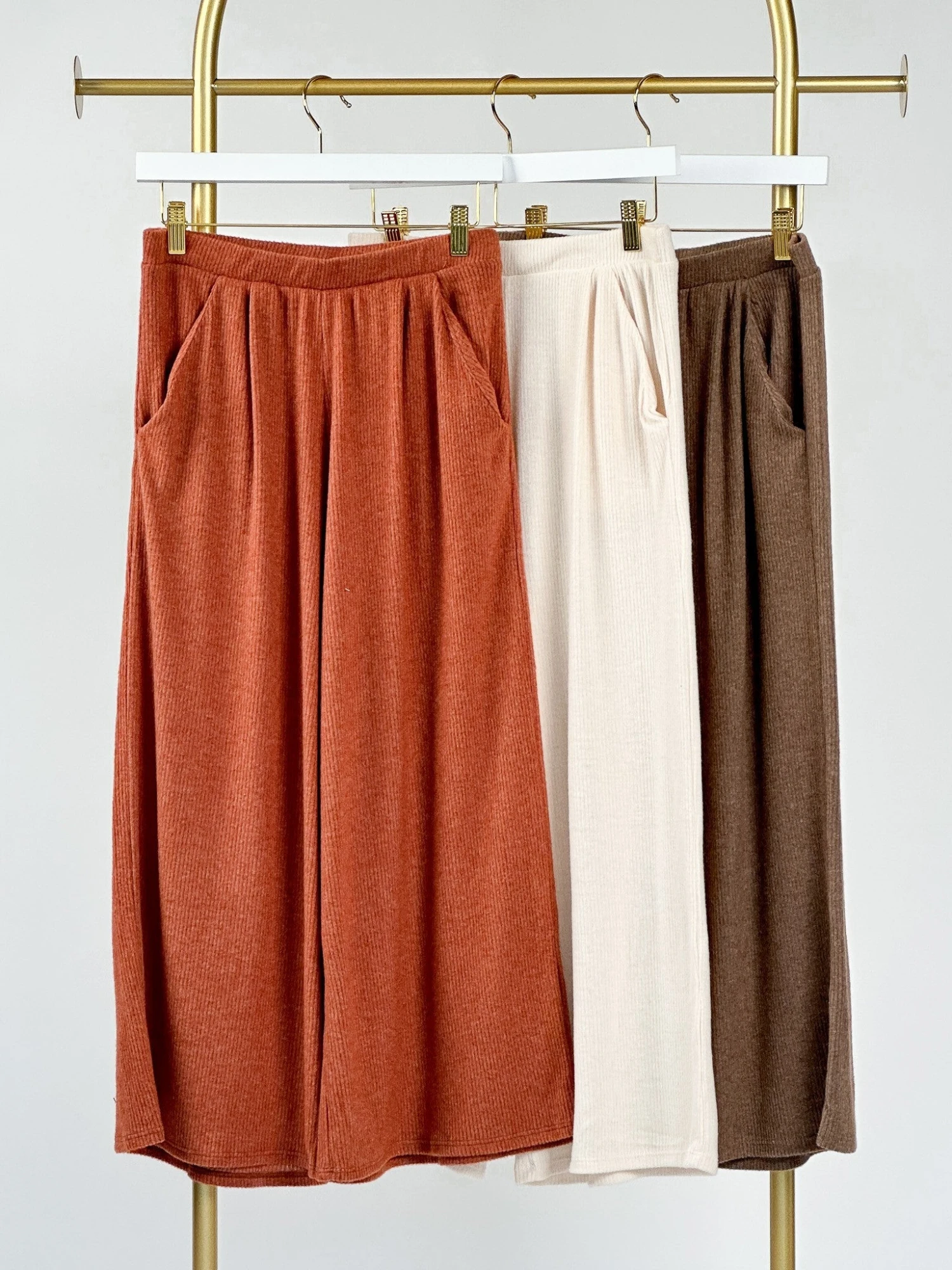 Ribbed Wide Leg Pants W/ Pockets | S-3XL SET W/ Sku47595 1 Ribbed Wide Leg Pants W/ Pockets | S-3XL SET W/ Sku47595